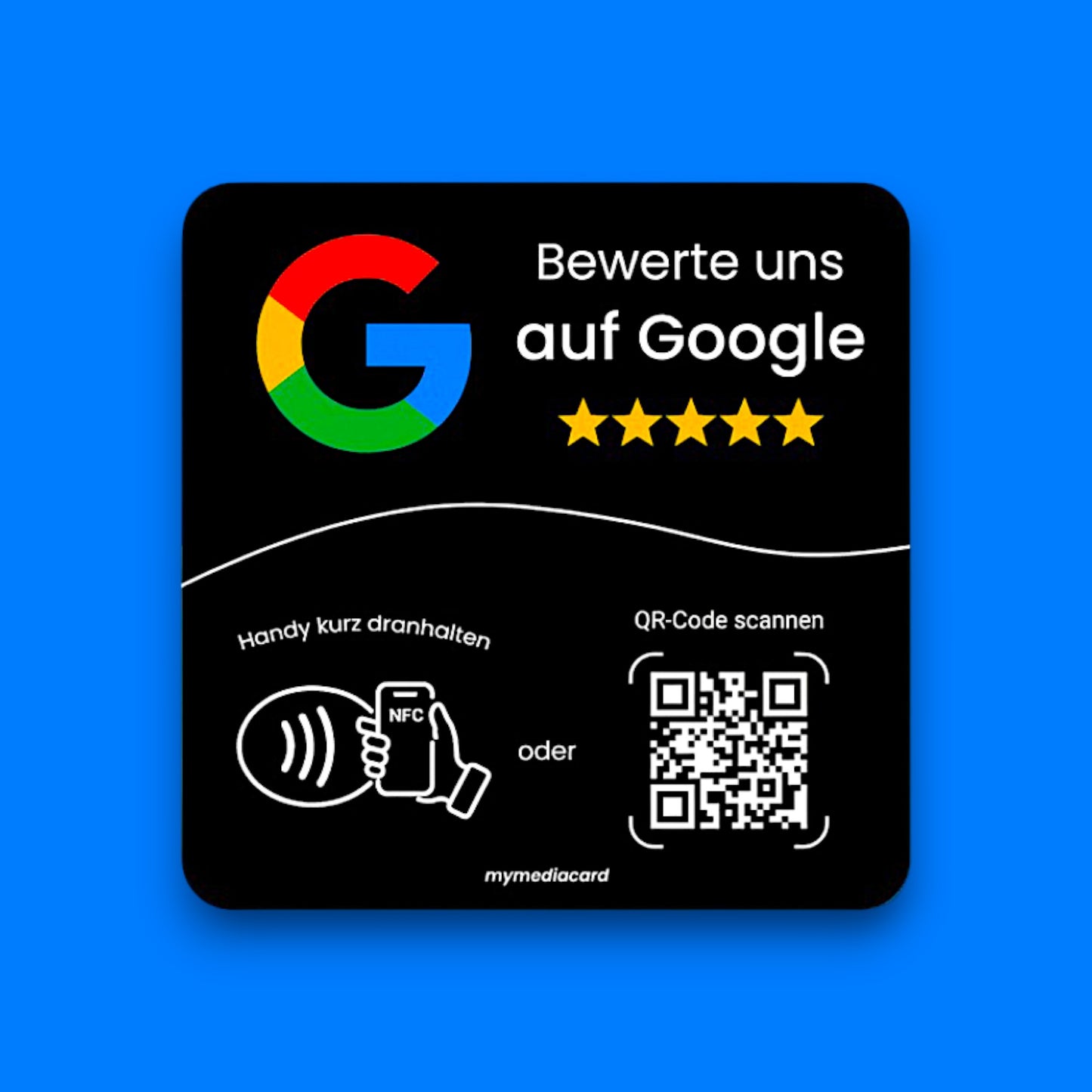Google Bewertungskarte zum Kleben
